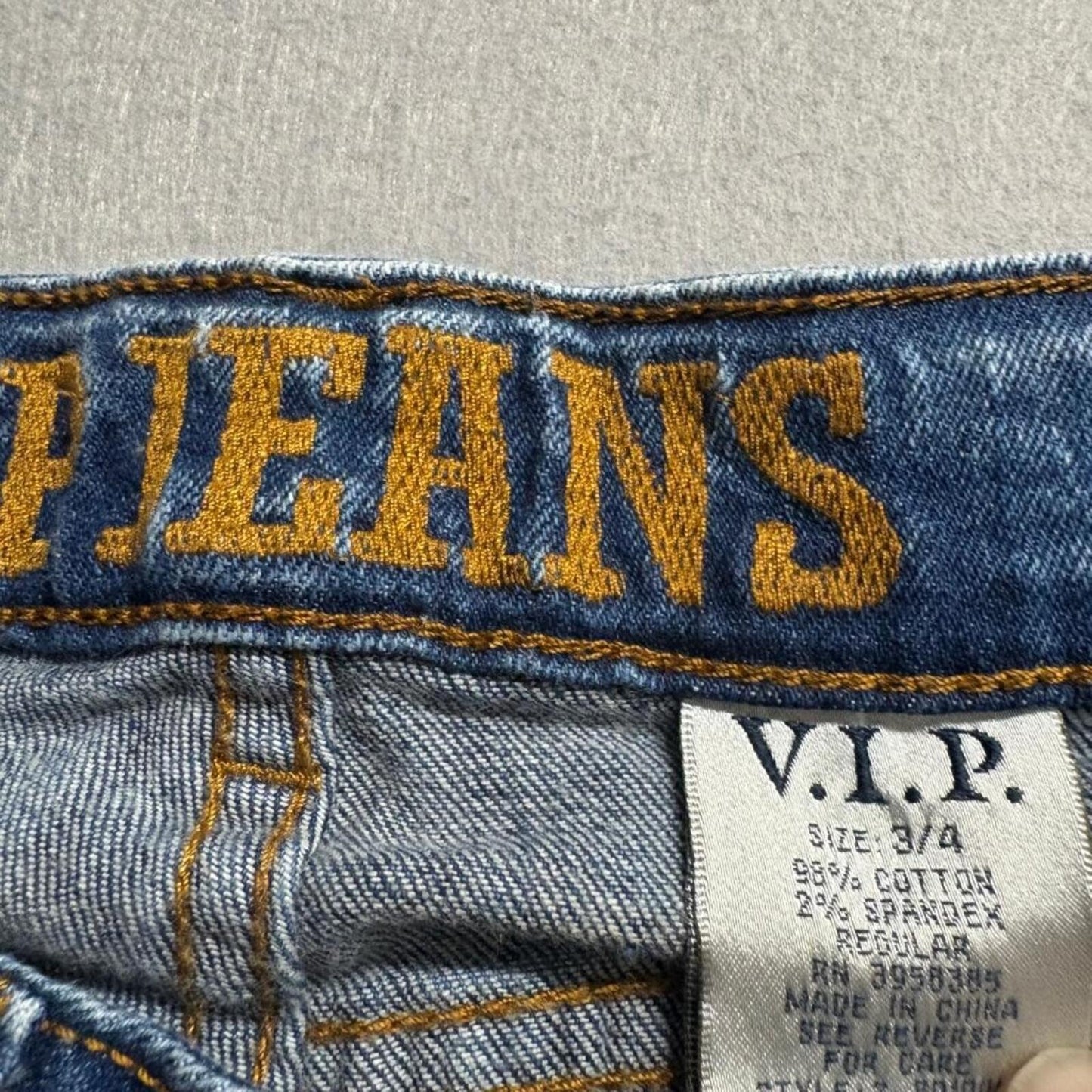 VIP Jeans Womens 3/4 Distressed Acid Wash Skinny Jeans Side Stripe Raw Hem