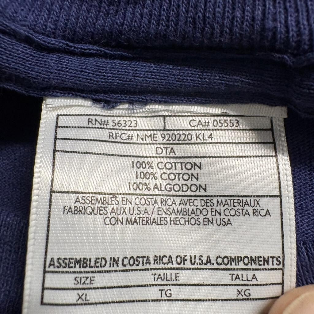 Vintage Nike Just Do It Graphic T-Shirt Mens XL Blue Single Stitch Costa Rica
