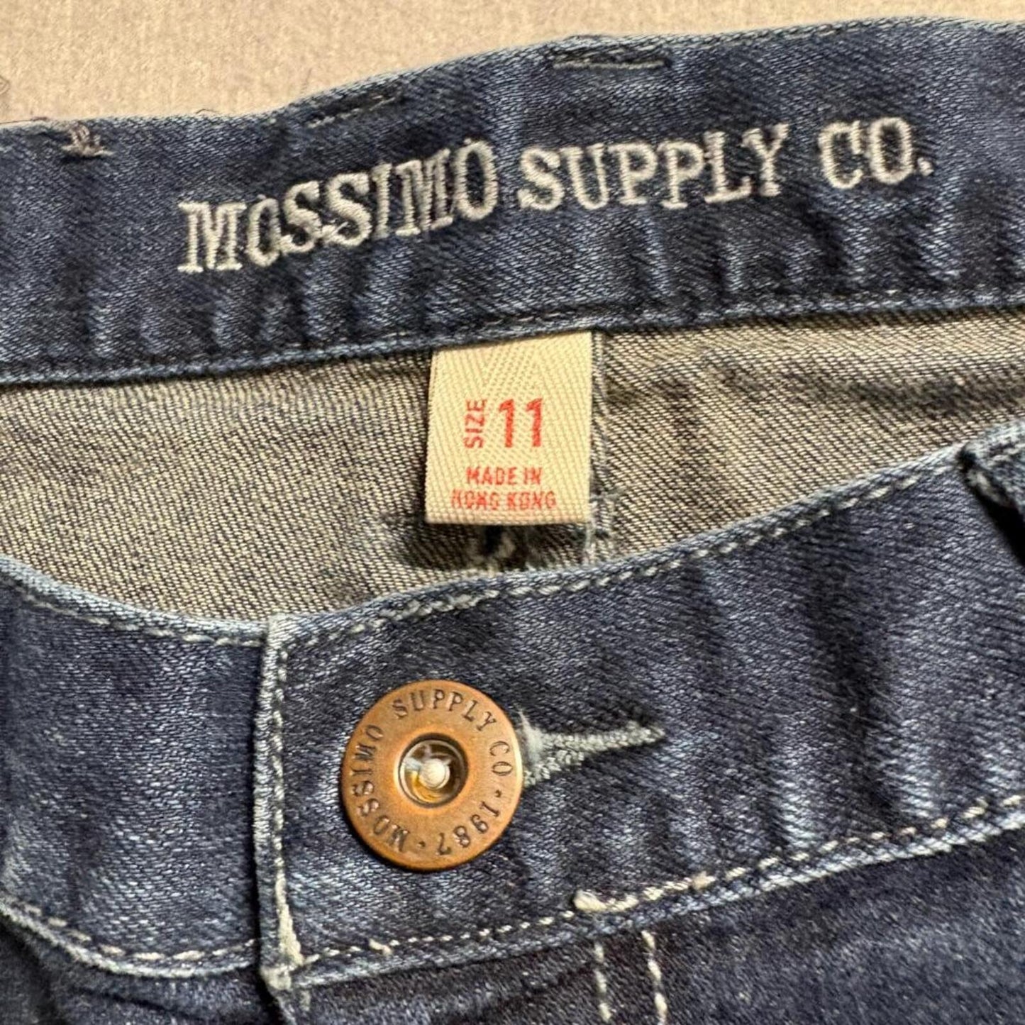 Mossimo Supply Co Womens Bootcut Jeans Size 11 Blue Denim Stretch Mid Rise