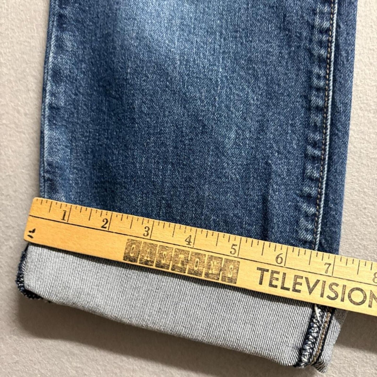 Universal Thread Ankle Bootcut Jeans Womens 12/31R Blue Stretch Denim Cuffed