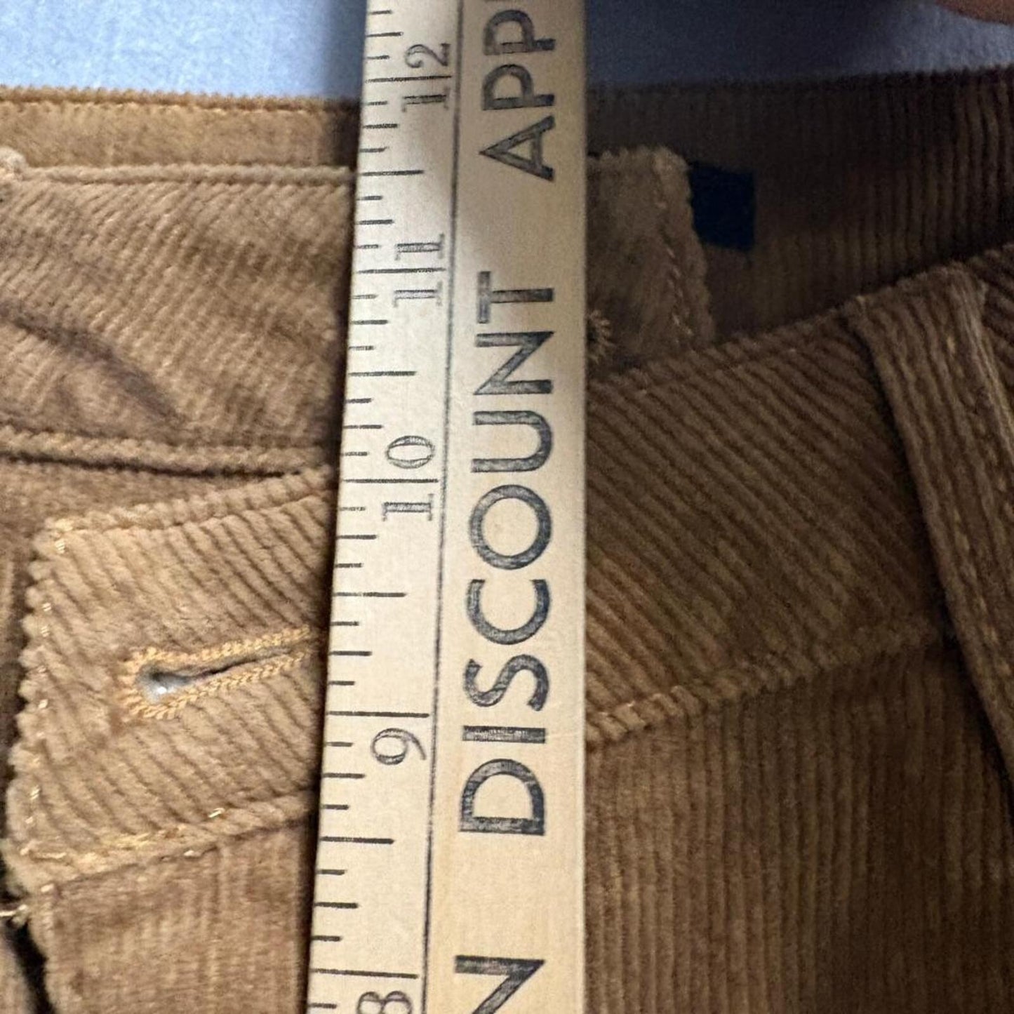 Forever 21 Corduroy Pants Womens Medium Brown Button Fly High Rise Straight Leg