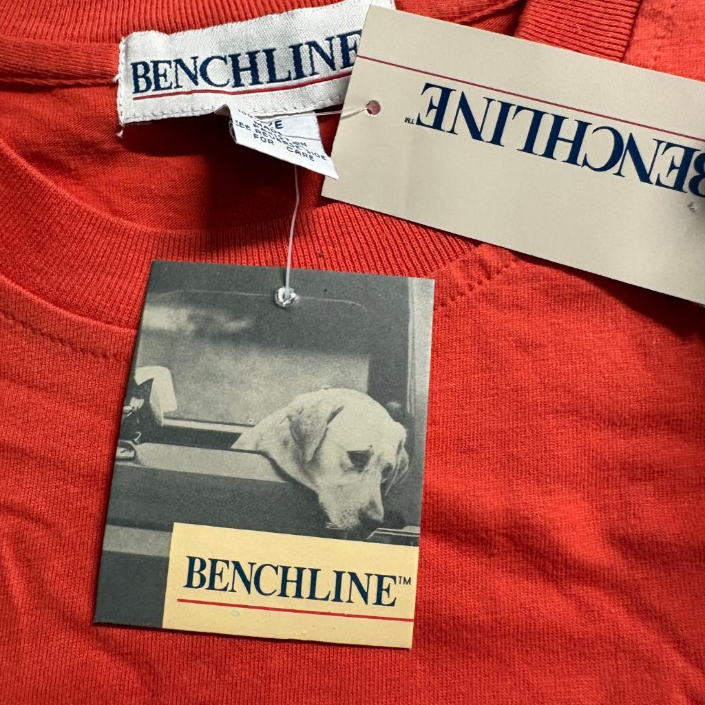 Vintage Benchline Pocket T-Shirt Mens XL Orange Blank Single Stitch Kmart NWT