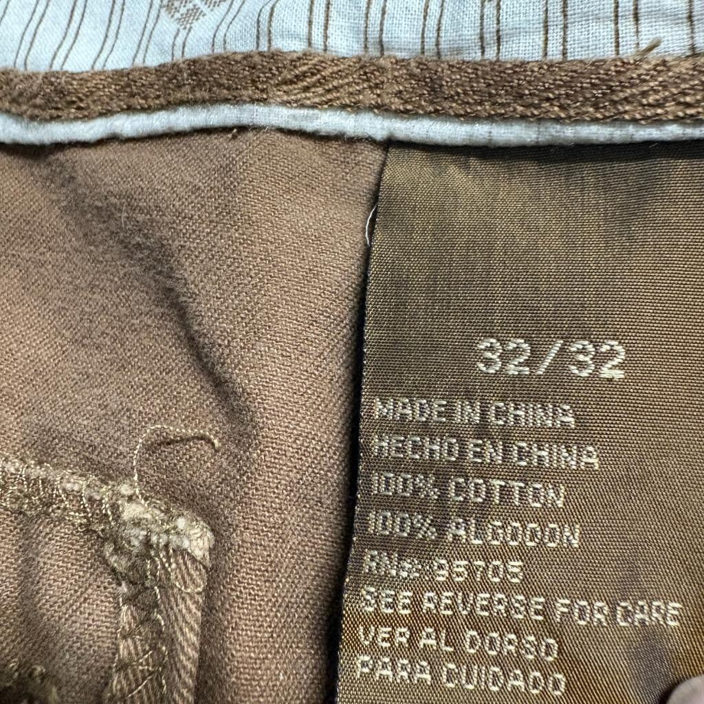Abercrombie & Fitch Mens Cargo Pants 32x32 Brown Cotton Multi Pocket Vintage