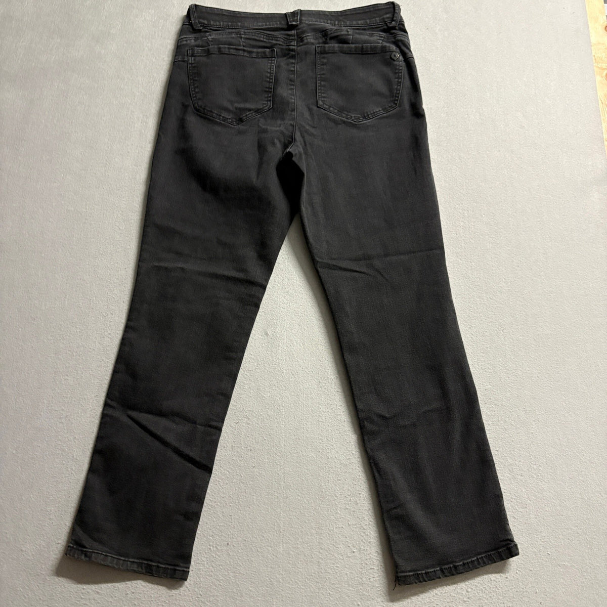 Democracy Ab Solution Jeans Womens 14 Black Denim Straight Leg Stretch