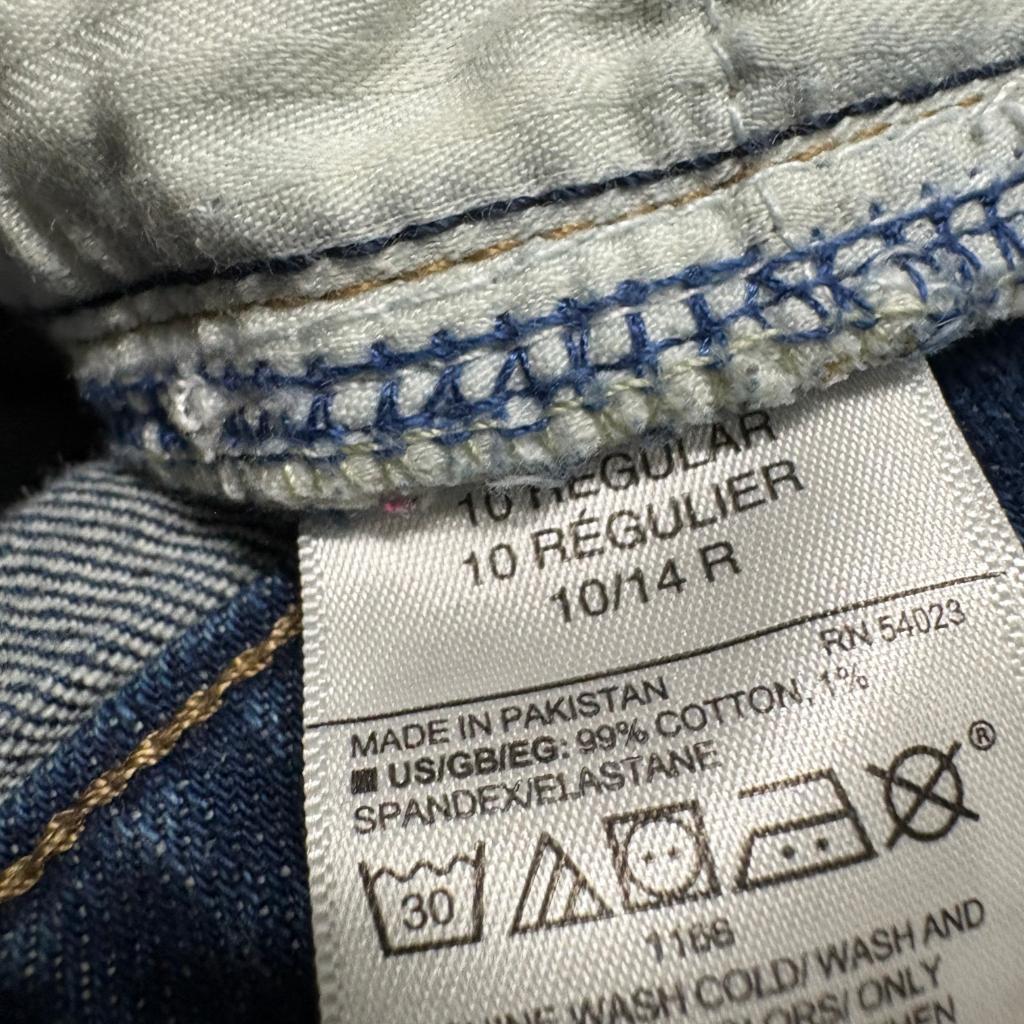 Gap 1969 Best Girlfriend Jeans Womens 10 Regular 30R Distressed Blue Denim