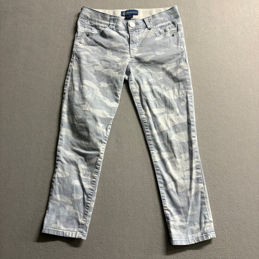 Democracy Absolution Camo Jeans Womens 4P Blue Gray Camouflage Stretch Crop