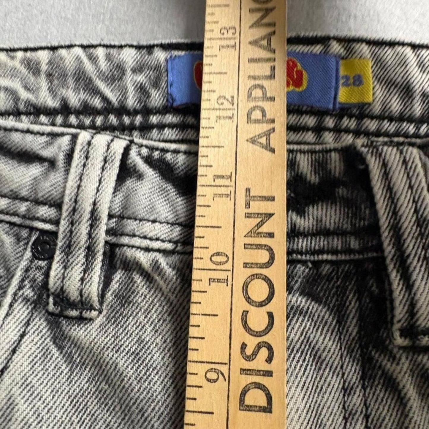 Empyre Relaxed Fit Jeans Mens 28 Gray Acid Wash Denim Skater Y2K Grunge