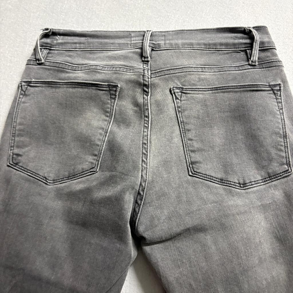 Frame Le High Skinny Jeans Womens 27 Gray Burton Wash Stretch Denim