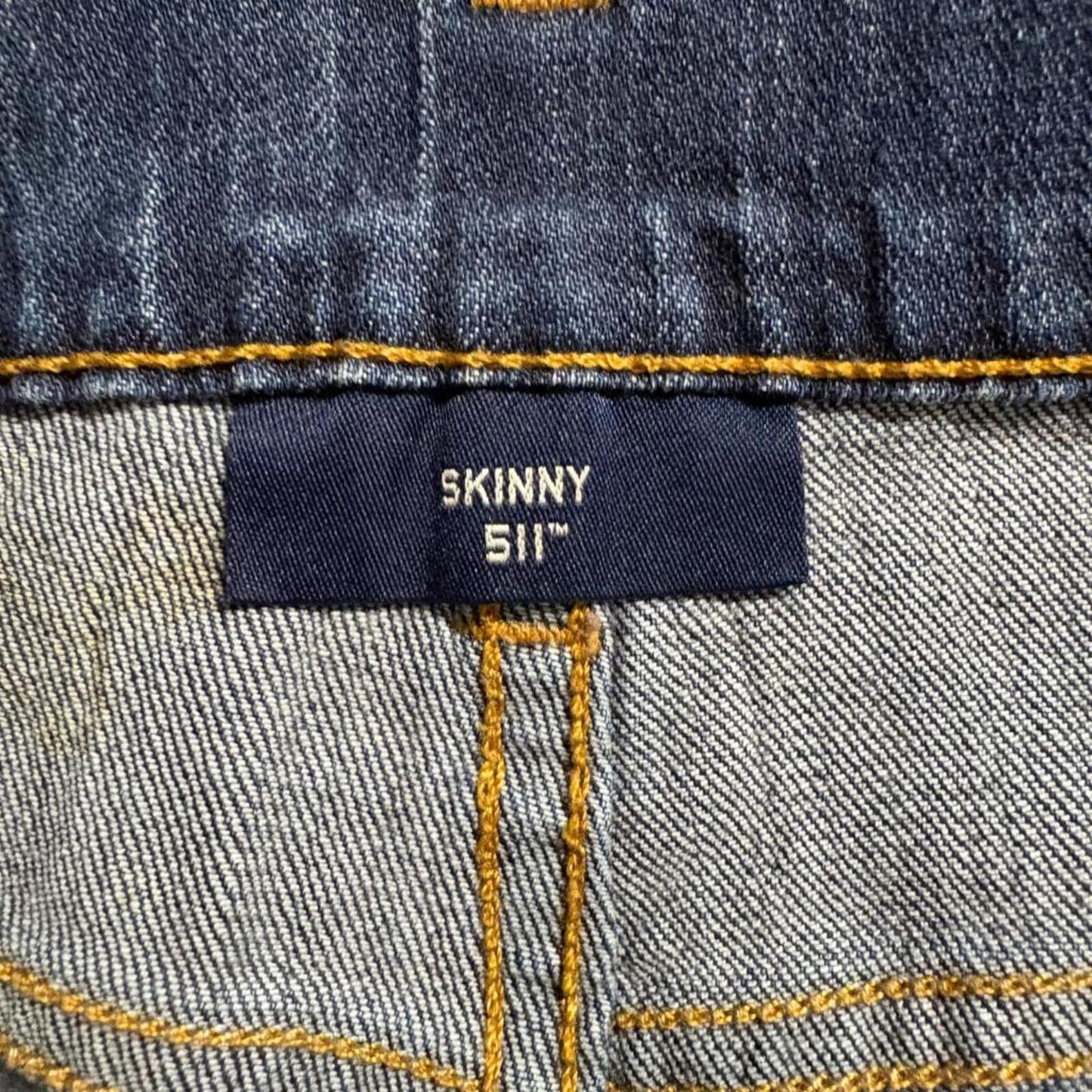 Levi's 511 Skinny Jeans Womens Size 32x30 Dark Wash Blue Denim Mid Rise Stretch