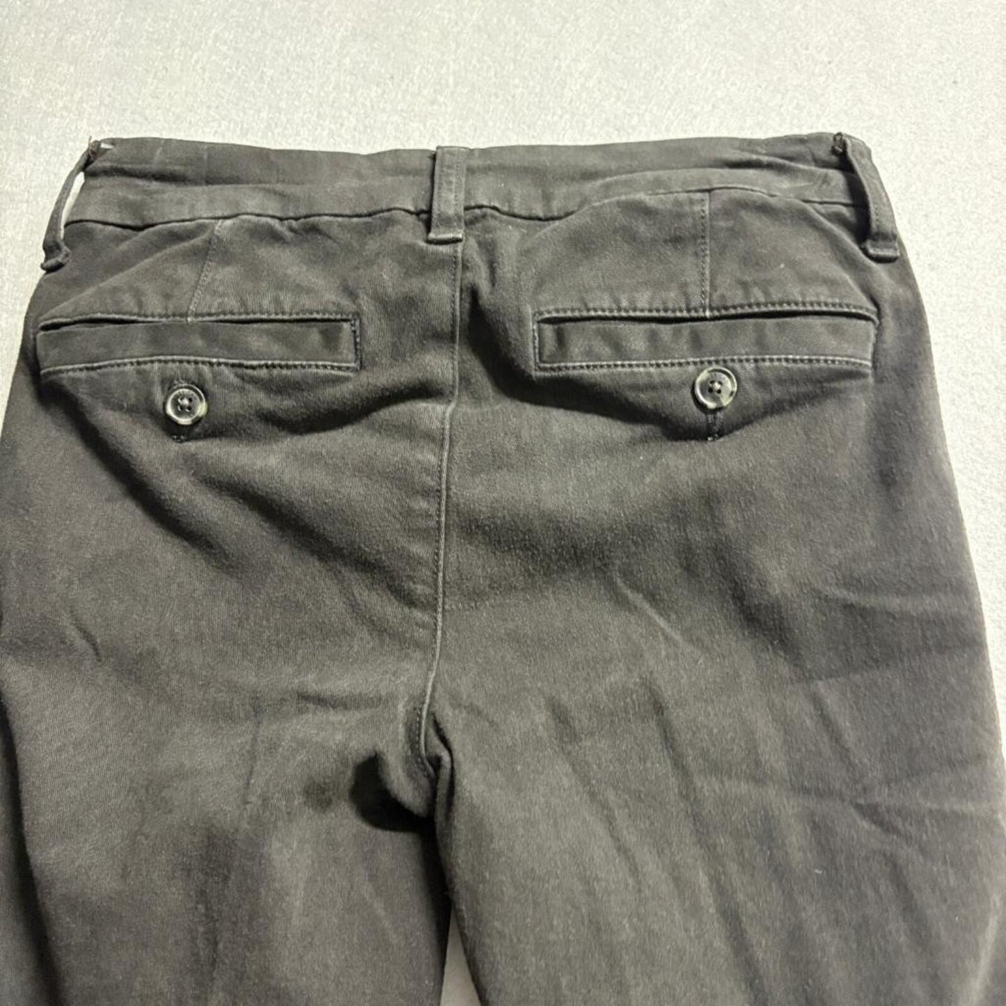 American Eagle Skinny Stretch Pants Womens Size 0 Black Cotton Blend Chino Jeans
