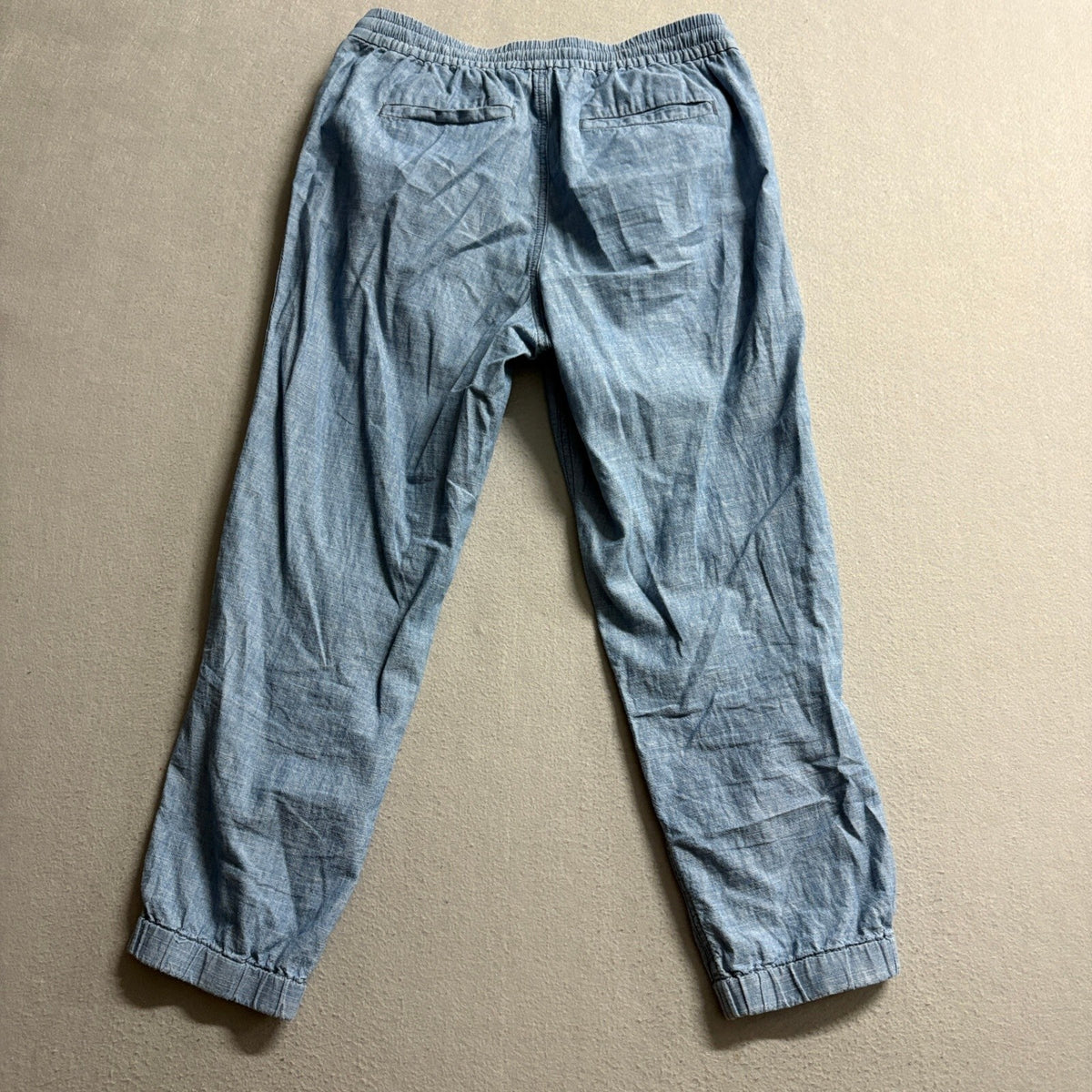 J.Crew Point Sur Chambray Jogger Pants Womens Size 4 Blue Cotton Drawstring