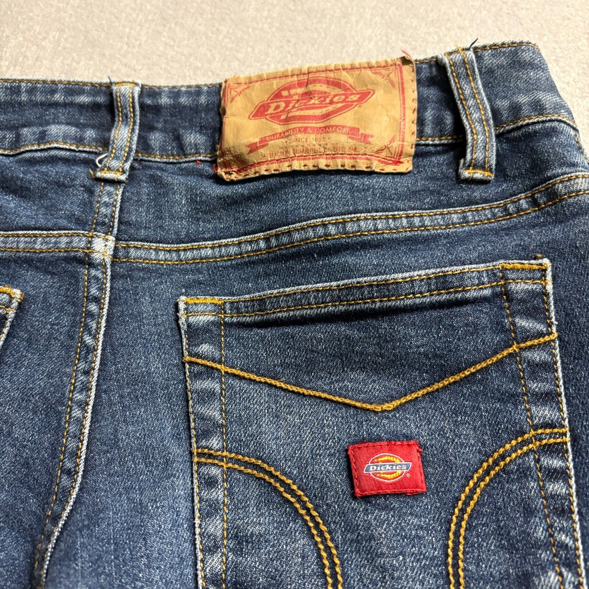 Dickies Womens Low Rise Straight Leg Denim Jeans Blue Size 5 x 30