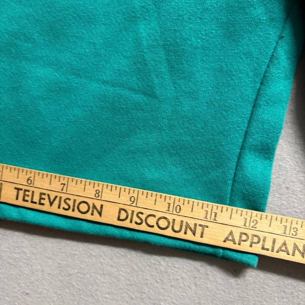 Vintage JE Morgan Sweat Shorts Mens Large Teal Green Fleece Drawstring Made in