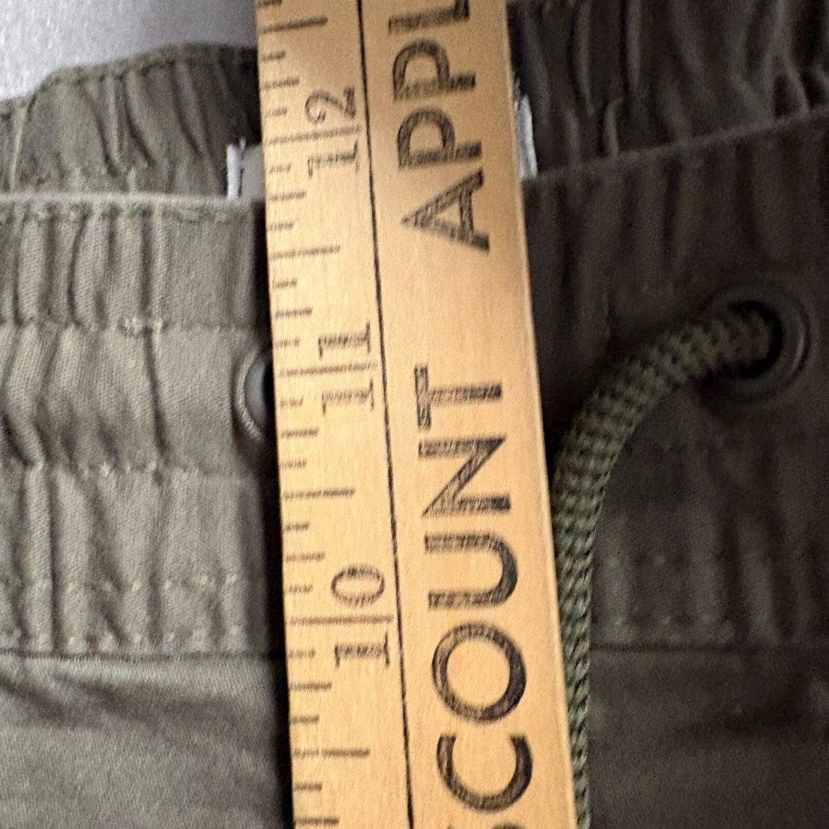 H&M Mens Cargo Jogger Pants Medium Green Cotton Blend Elastic Waist Drawstring