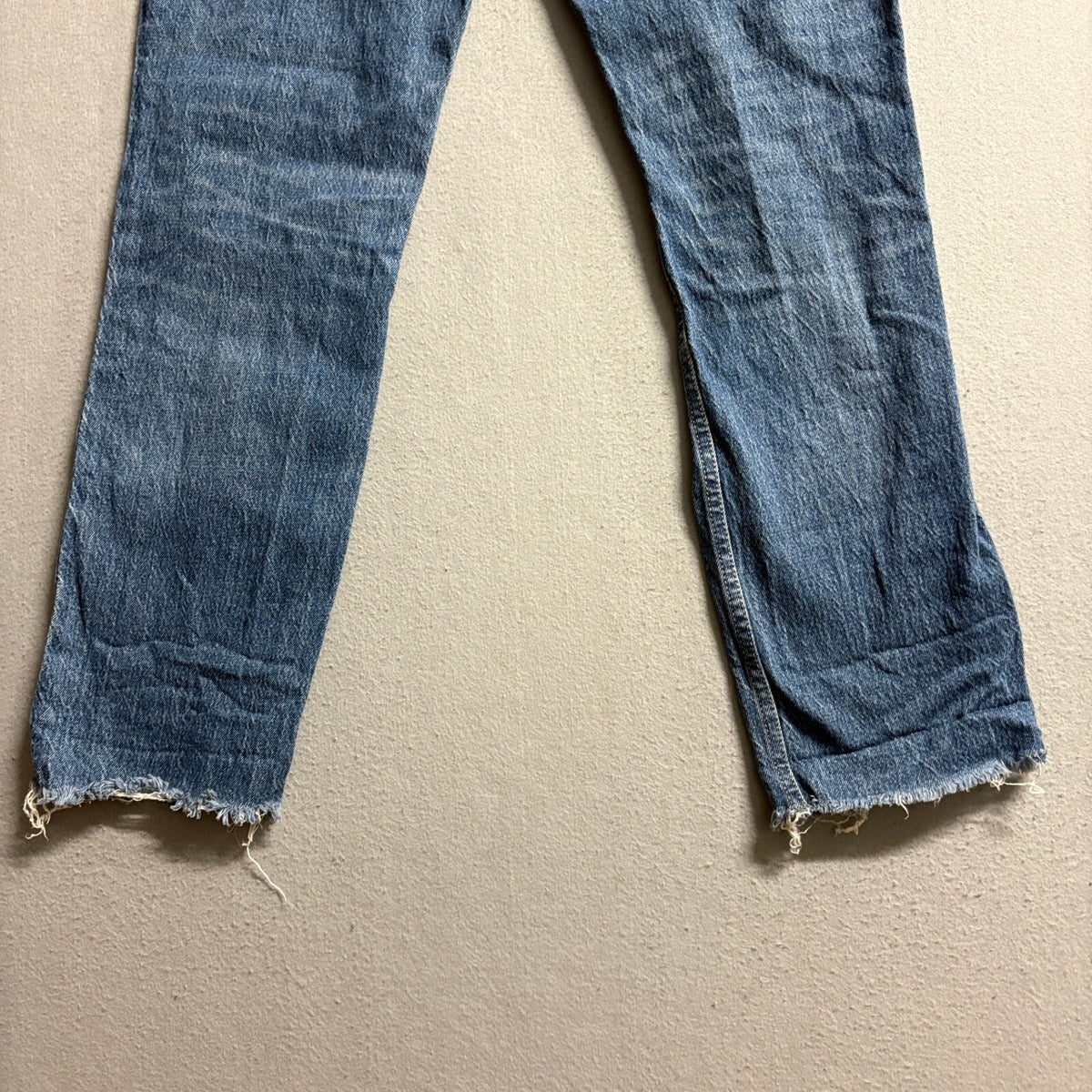 Free Assembly Womens Jeans Size 4 Blue Super High Rise Straight Raw Hem