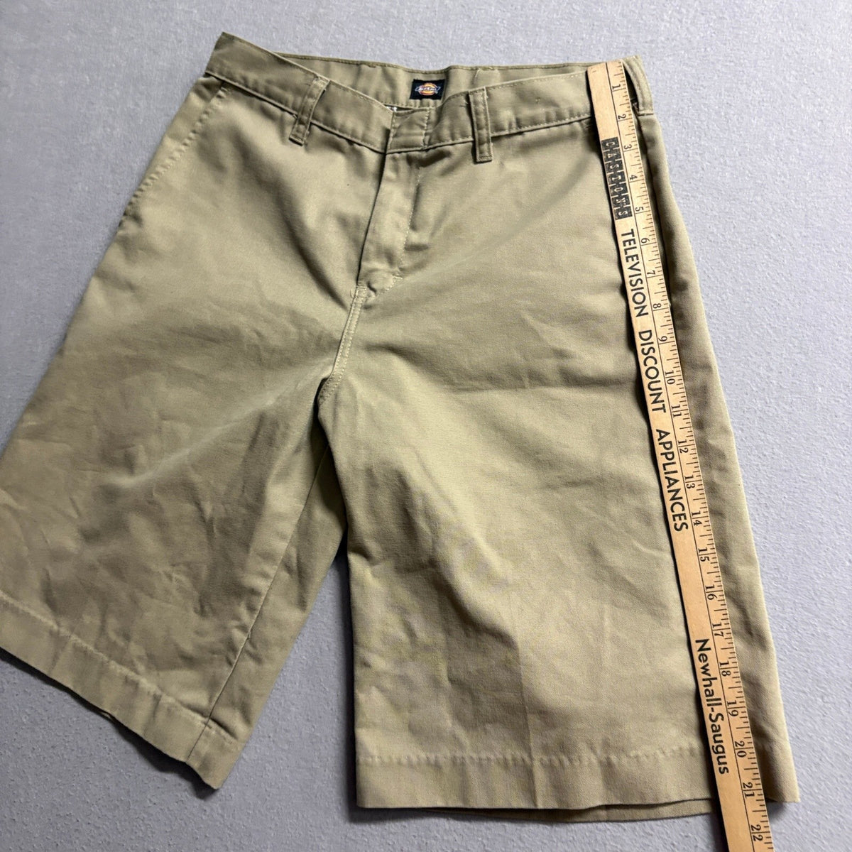 Dickies Mens Chino Shorts Size 30 Khaki Tan Flat Front Twill Workwear Casual