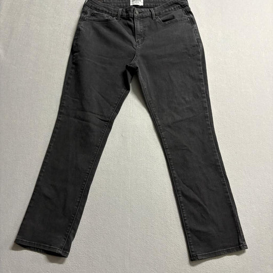 Denizen Levi's Mid Rise Slim Jeans Womens 14M 32x30 Black Stretch Denim
