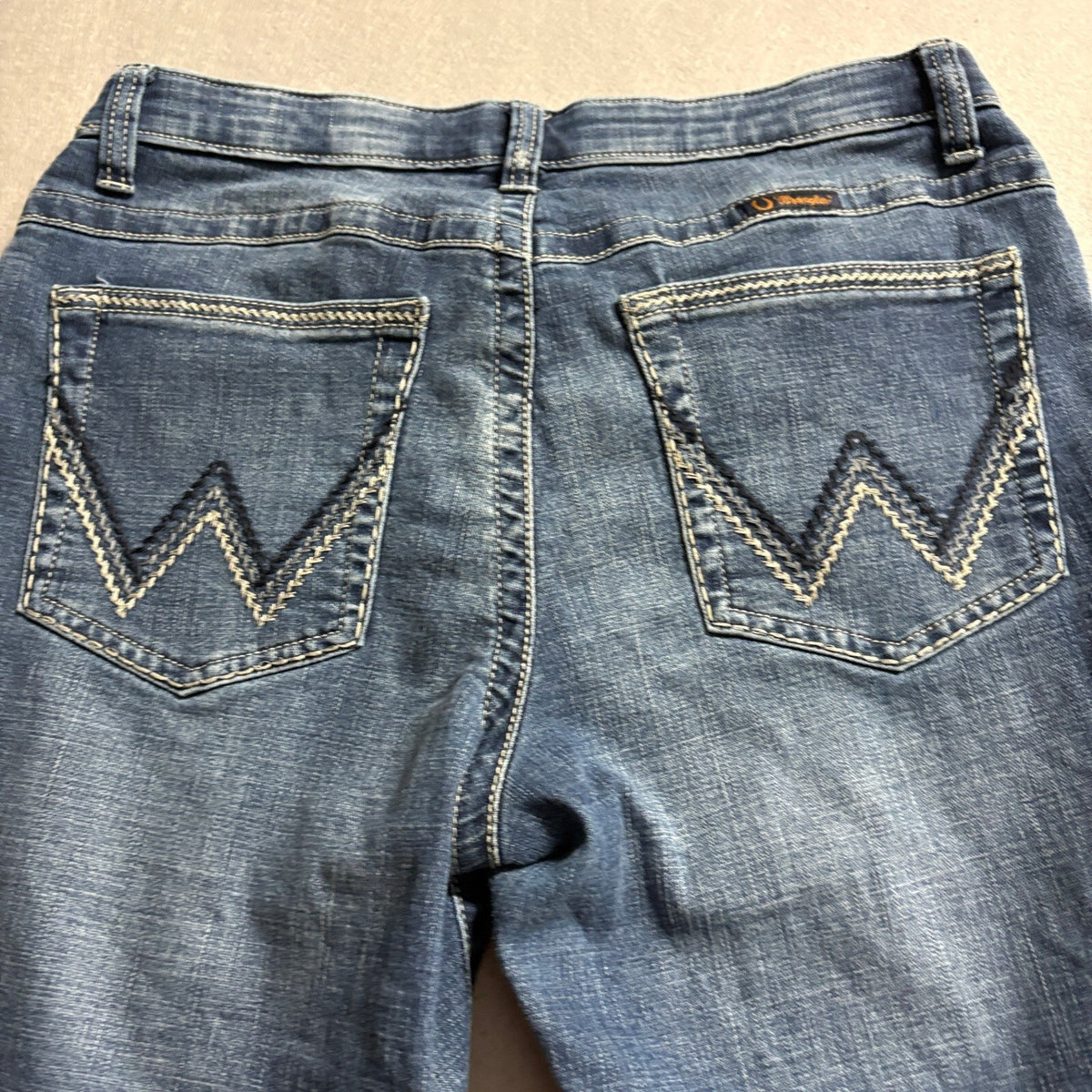 Wrangler Willow Ultimate Riding Jeans Womens 15x34 Blue Denim Bootcut Stretch