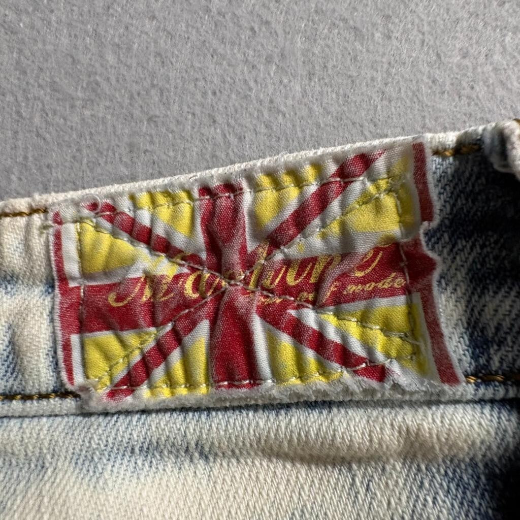 Machine Nouvelle Mode Mens Distressed Acid Wash Skinny Jeans Size 30x28