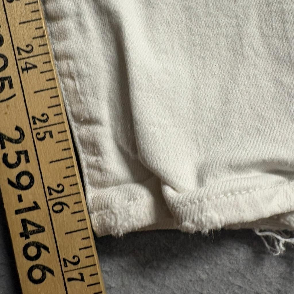 Moussy Vintage Skinny Jeans Womens 27 Off White Distressed Frayed Hem Stretch