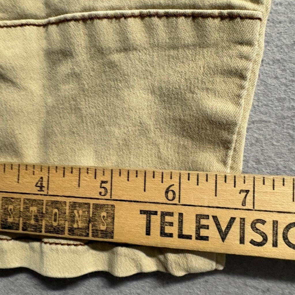 Unbranded Women Khaki Cargo Capri Pants Size M Drawstring Waist Utility Crop