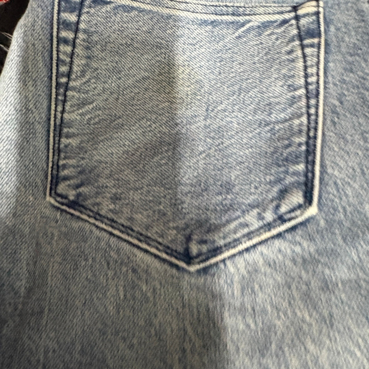 3x1 NYC W3 Fringe Crop Jeans Womens Size 25 Blue Denim Straight Leg Made in USA