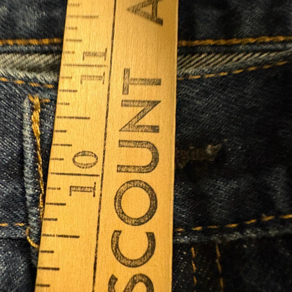 Levis 505 Regular Fit Distressed Jeans Mens 36x29 Blue Denim Heavy Destroyed