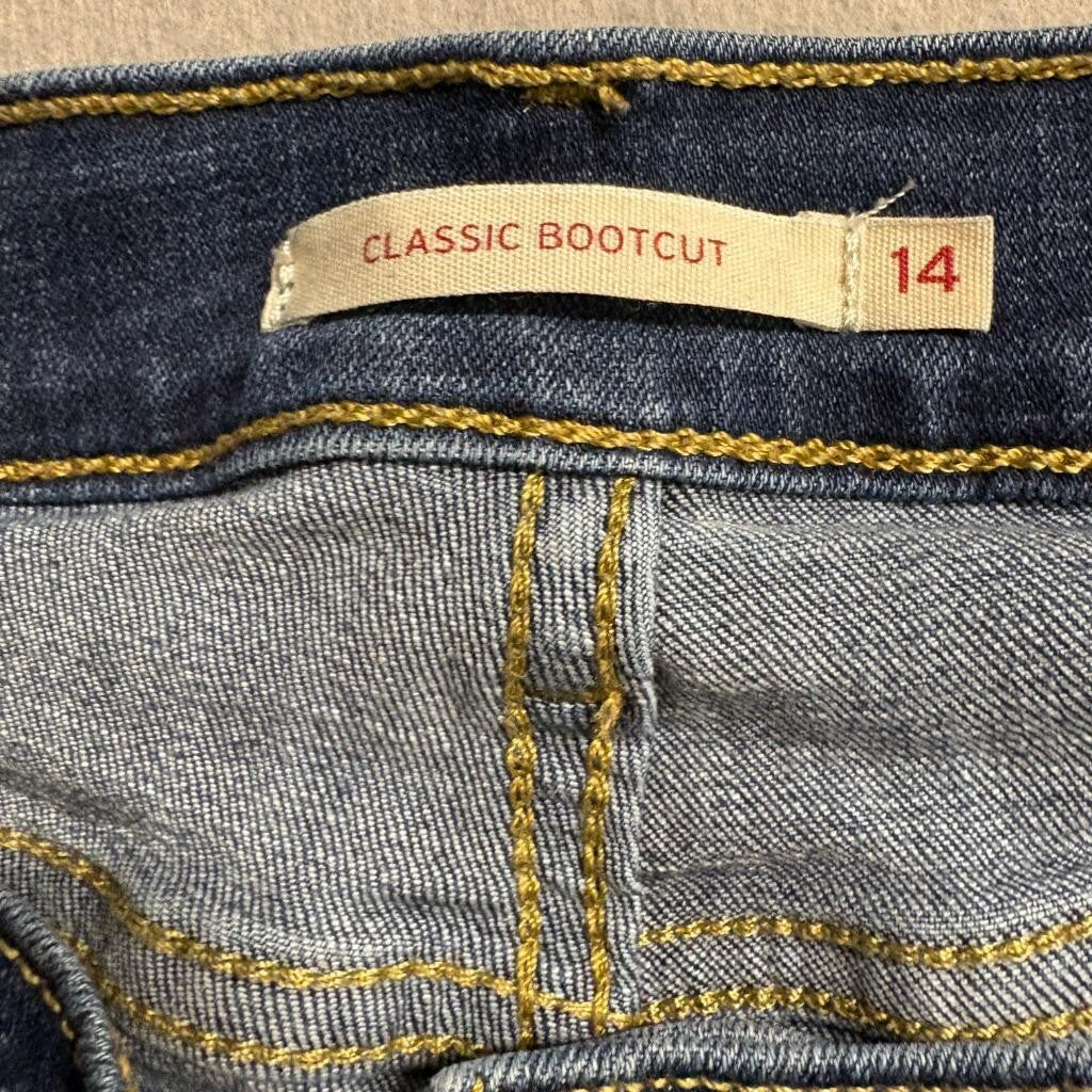 Levis Classic Bootcut Jeans Womens 14M Blue Denim Medium Wash Stretch W32 L32