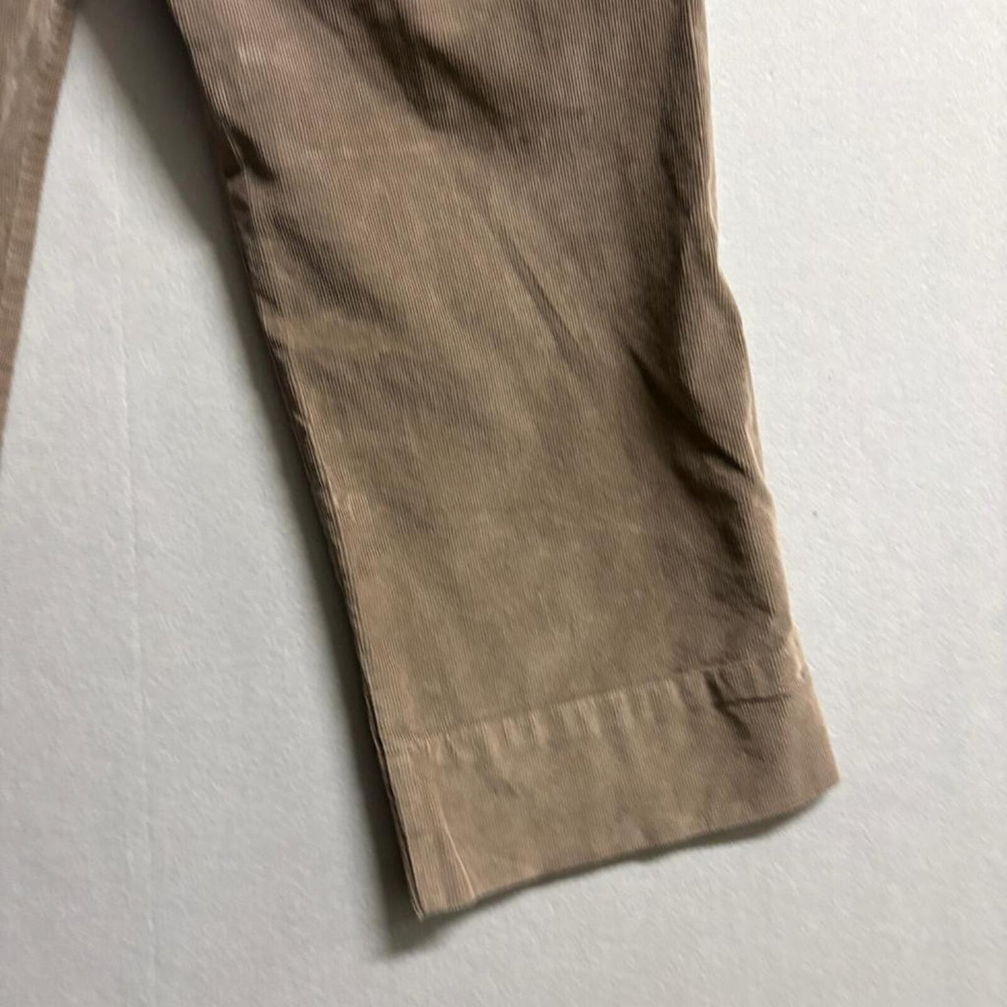 Everlane Corduroy Pants Womens 16 Brown Crop Wide Leg Elastic Waist Pull On
