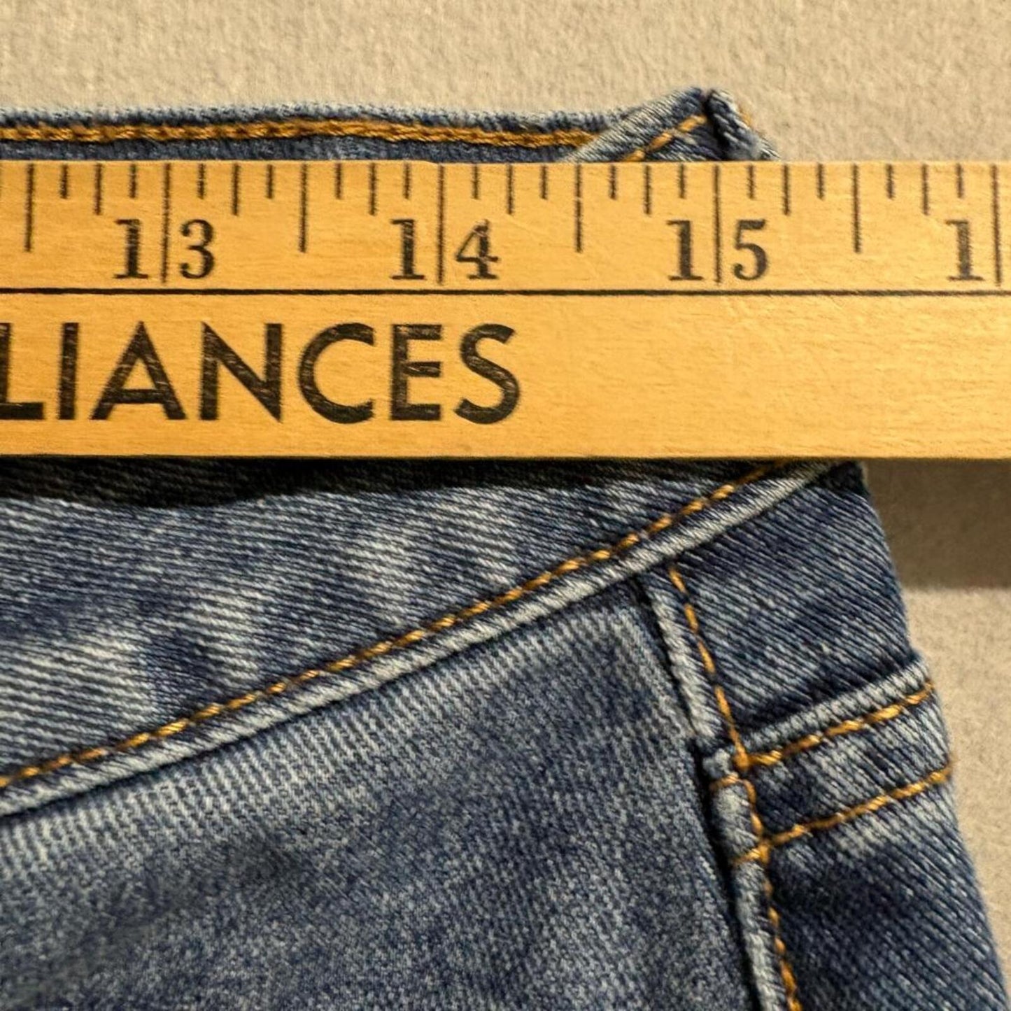 Vigoss High Rise Flare Jeans Womens Size 30 Blue Denim Stretch Wide Leg
