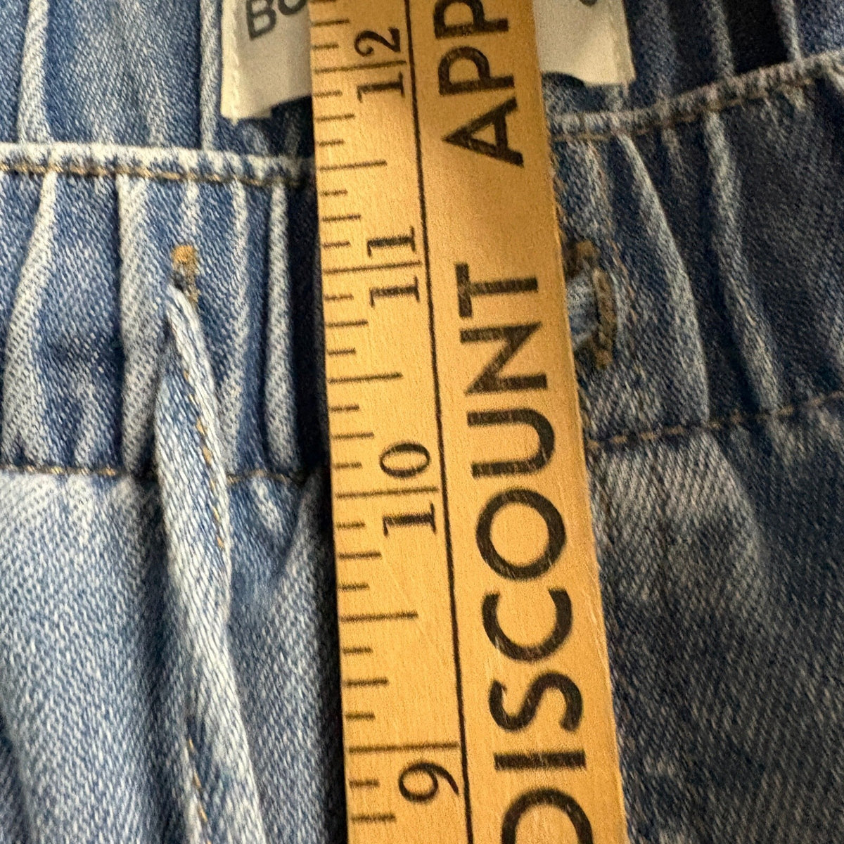 No Boundaries Womens Cargo Denim Joggers Size L 12-14 Elastic Waist Medium Wash