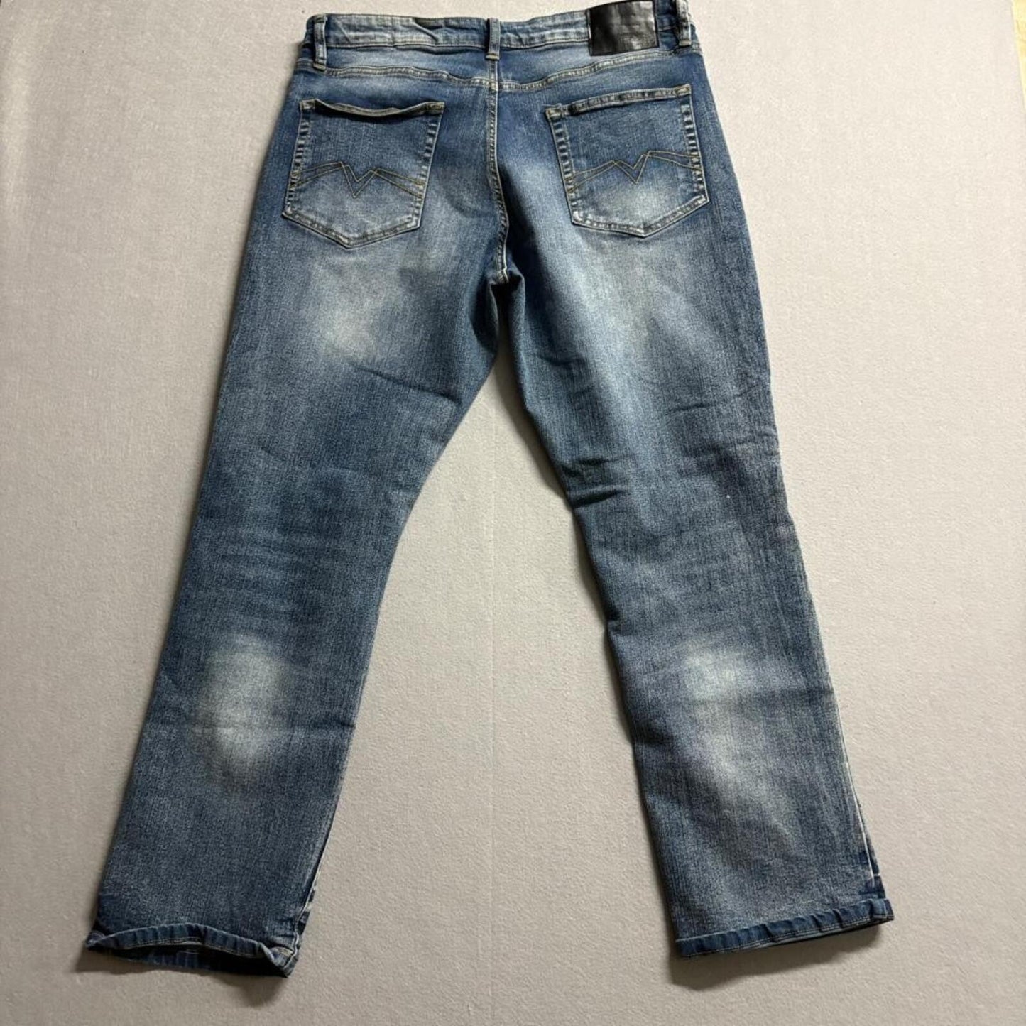 Rue21 Supreme Flex Straight Jeans Mens 34x30 Blue Denim Stretch Comfort 33x30