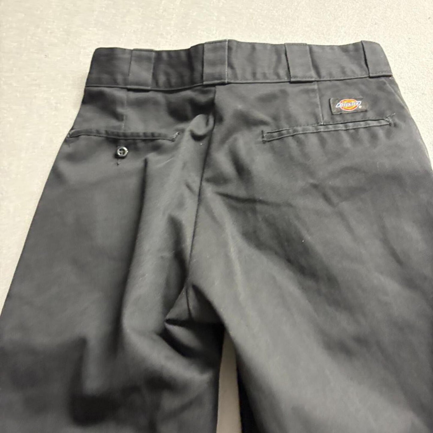 Dickies 874 Original Fit Mens Pants 30x27 Black Raw Hem Cut Off Workwear