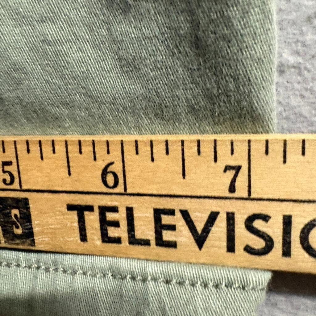 d.jeans Womens Cargo Pants Size 16 Green Cotton Blend Utility Pockets Mid Rise