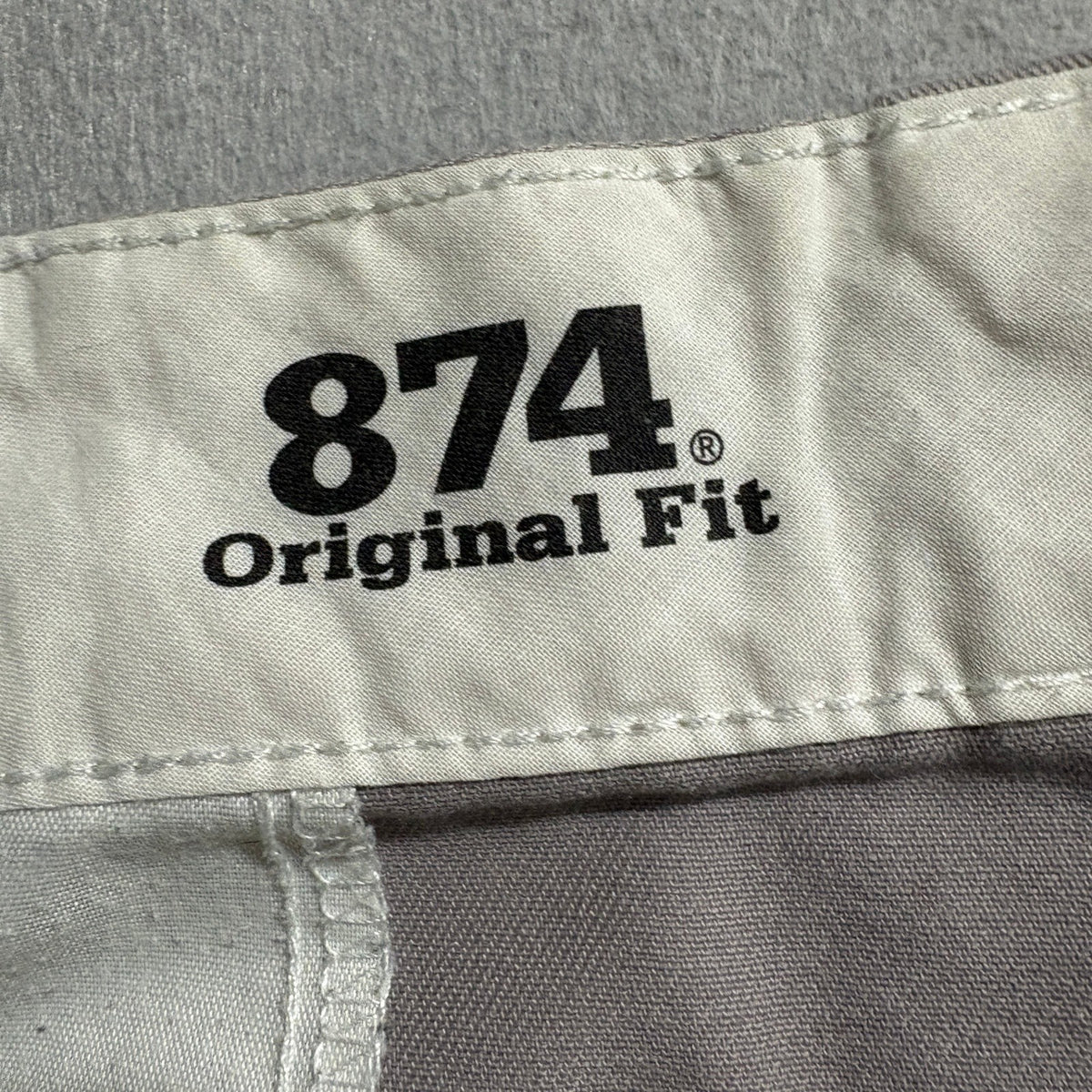 Dickies 874 Original Fit Work Pants Mens 36x30 Silver Gray Chino Twill Trousers