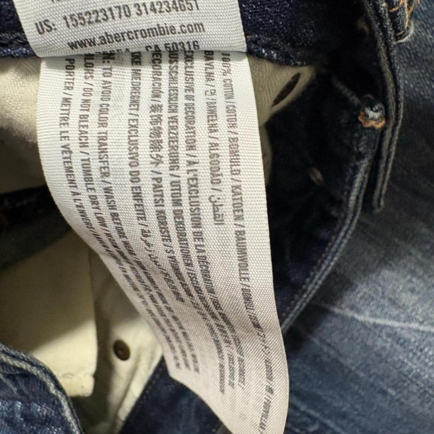 Abercrombie & Fitch Annie High Rise Girlfriend Jeans Womens 27/4 Distressed Blue