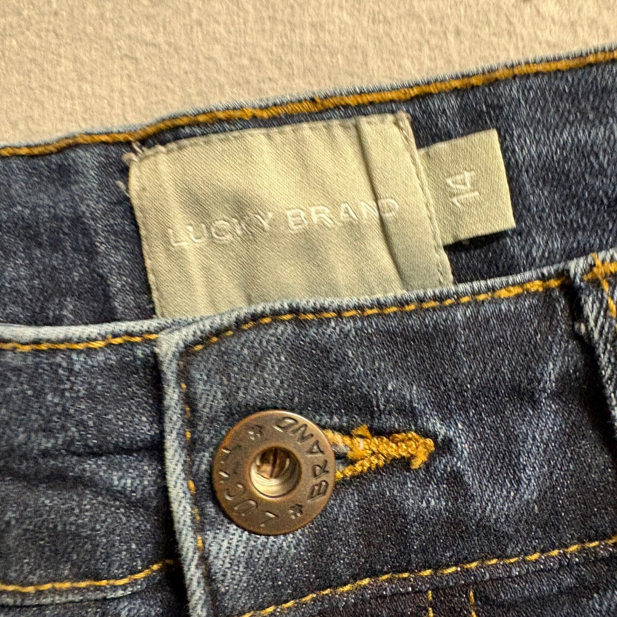 Lucky Brand Authentic Skinny Stretch Jeans Boys Size 14 Dark Wash Denim