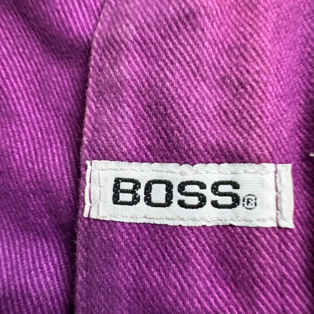 Vintage Hugo Boss Purple Denim Jeans Womens 36L High Rise Straight Leg Made in