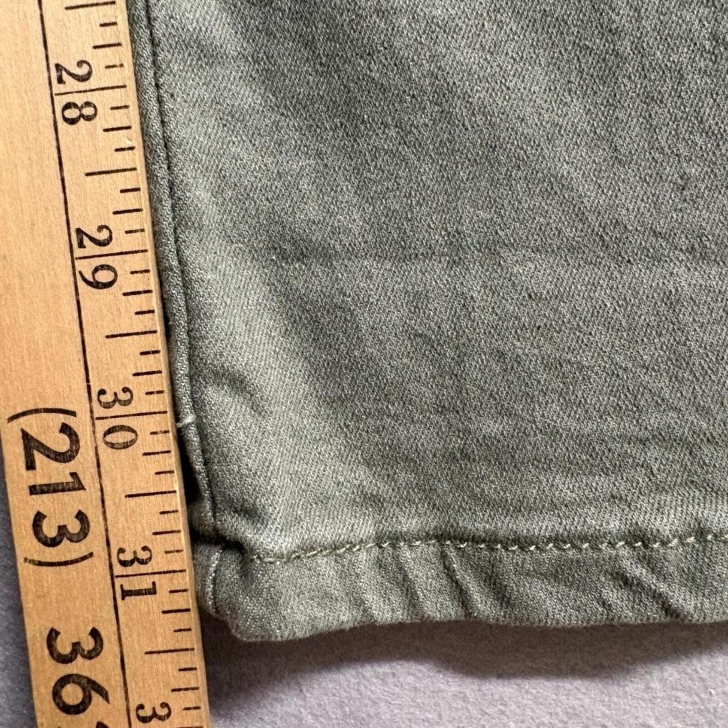 Unbranded Womens Olive Green Cargo Pant High Rise Wide Leg Utility Size XS 27x32