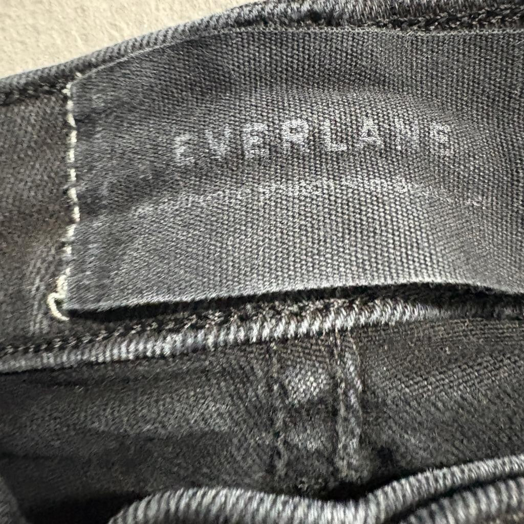 Everlane The Authentic Stretch Slim Bootcut Jeans Womens 24 Black Denim High