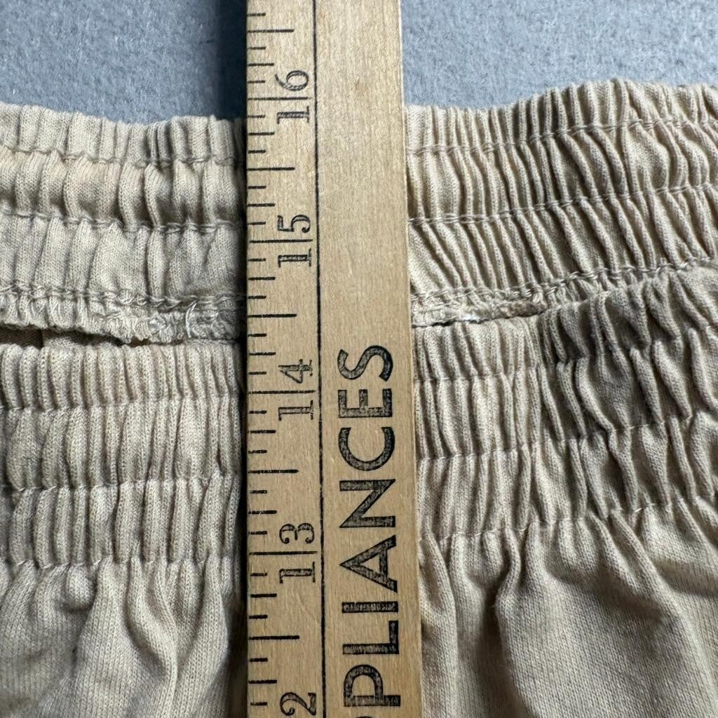 John Matthew Vintage Mens XL Beige Cotton Blend Knit Lounge Shorts Made in USA