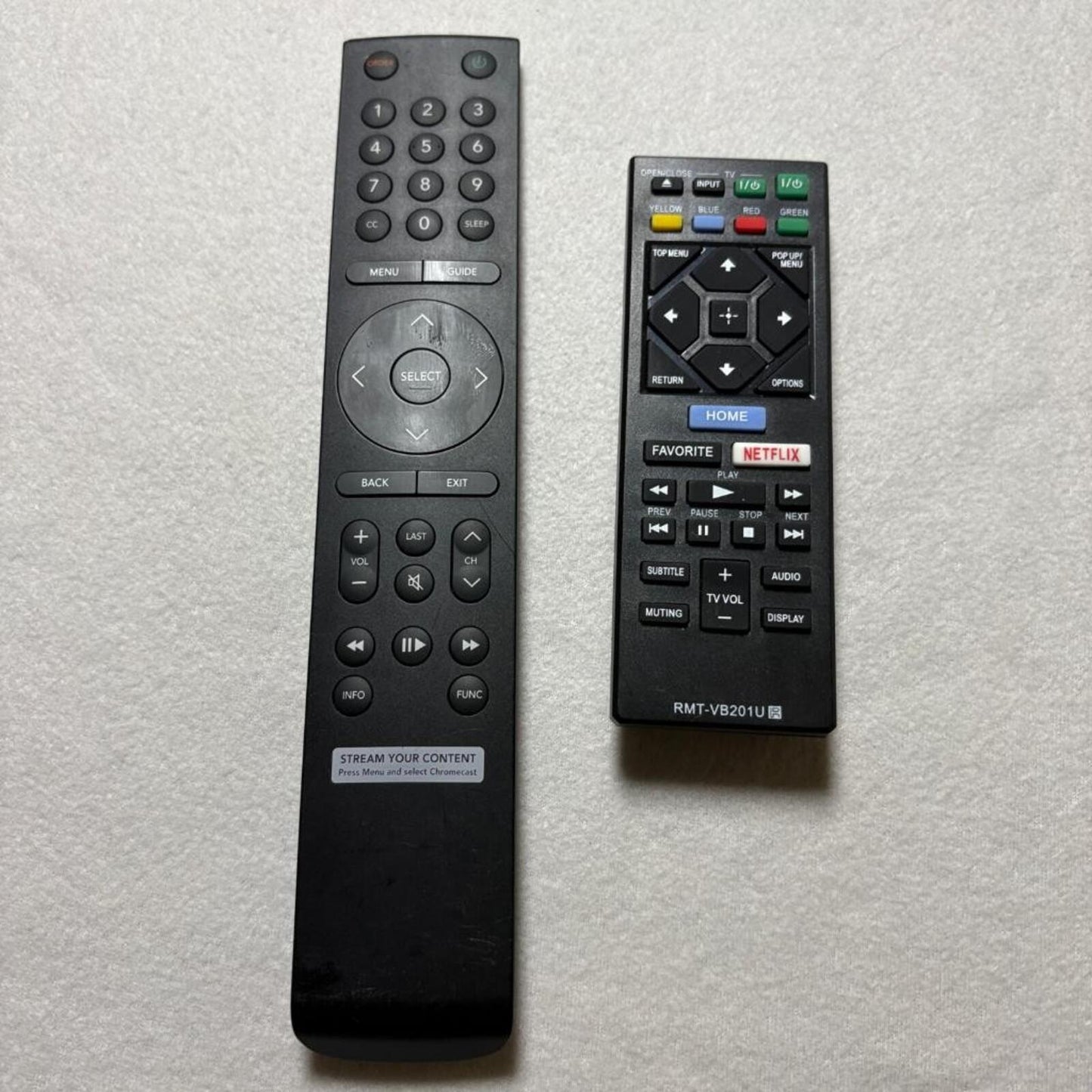 Sony RMT-VB201U Blu-ray Remote Control and Funtai 781A TV Remote Bundle