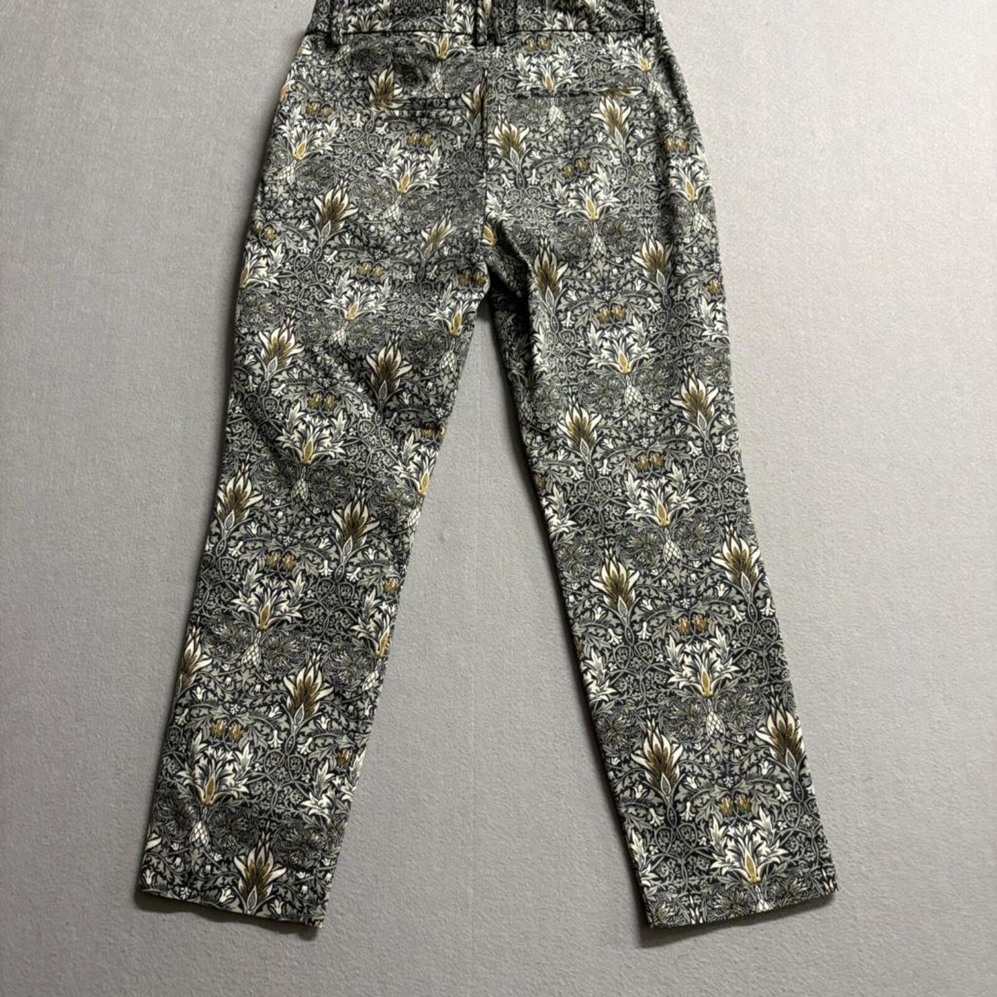 Morris & Co x HM Ankle Pants Womens 6P Floral Tapestry Print Cropped Trousers