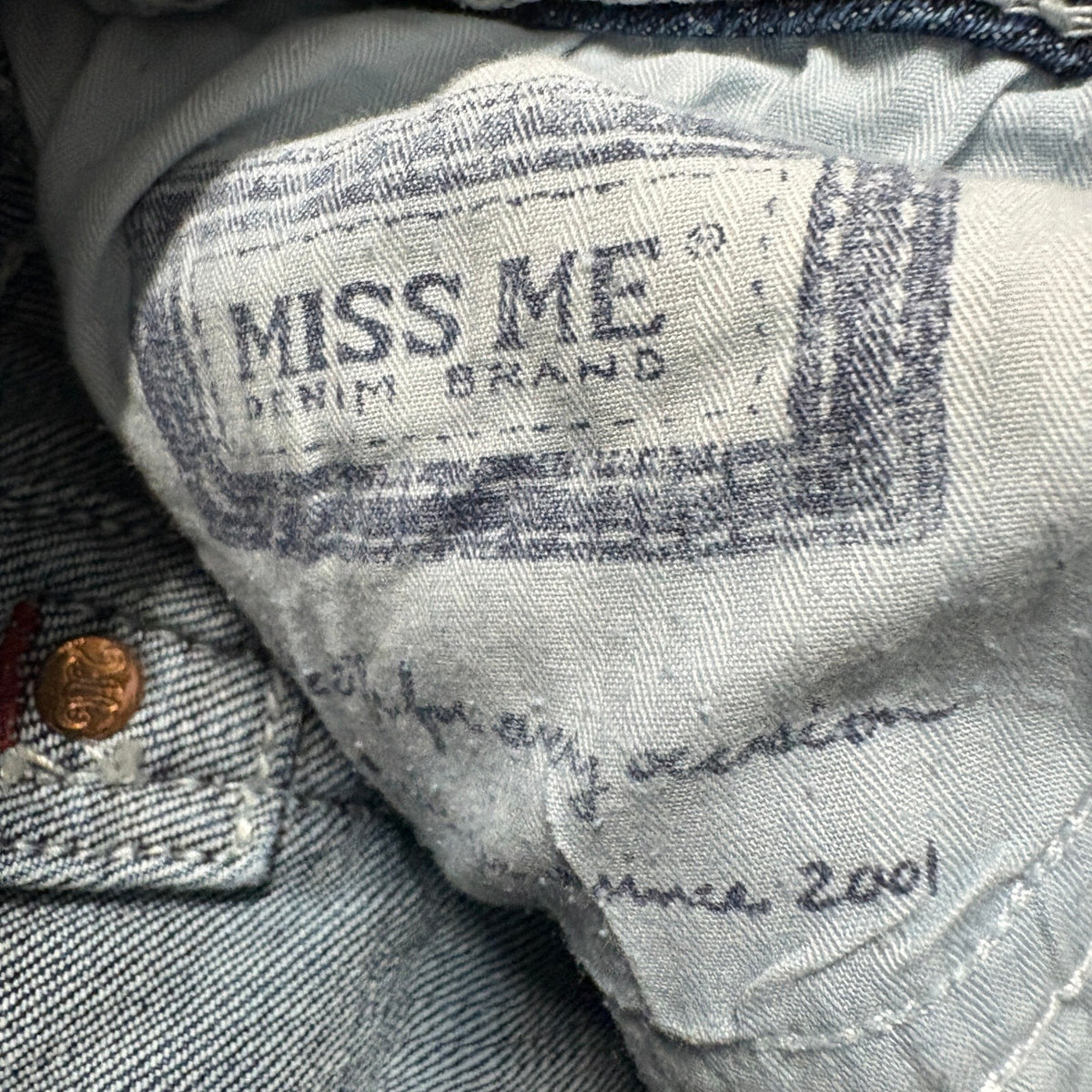 Miss Me Bootcut Jeans Womens 27 Blue Denim Embellished Stars Rhinestones JD1067B