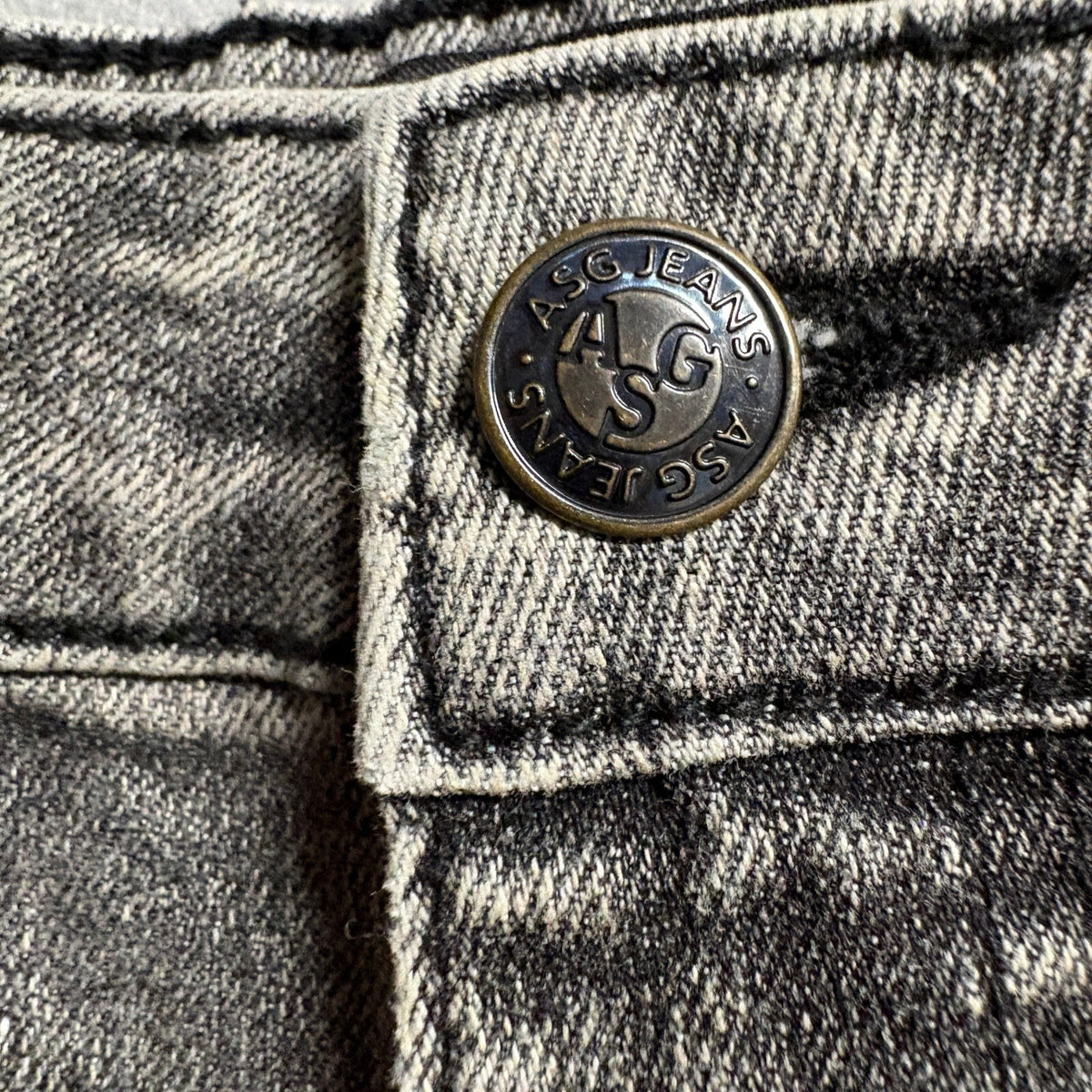 AGS Premium Denim Jeans Womens 5 Gray Distressed Ripped High Rise Skinny Stretch