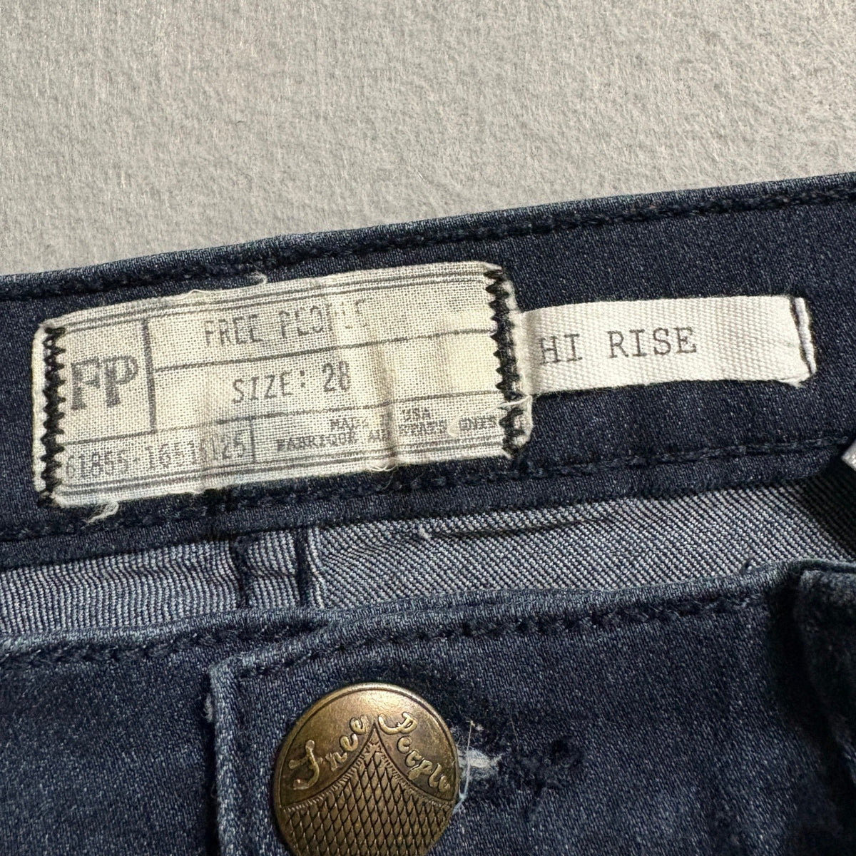 Free People Womens High Rise Skinny Jeans Dark Wash Denim Size 28 Stretch USA