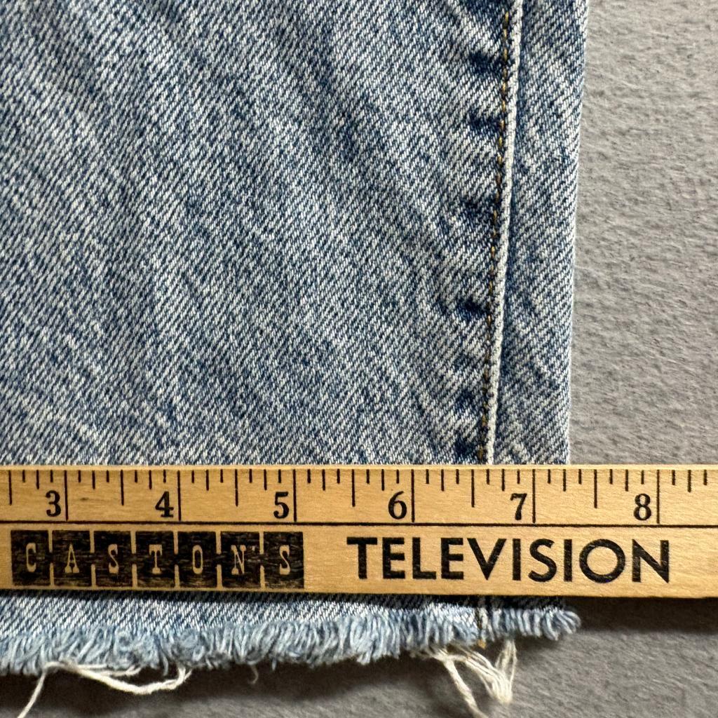 PacSun Womens High Rise Straight Leg Jeans Blue Acid Wash Raw Hem Size 27