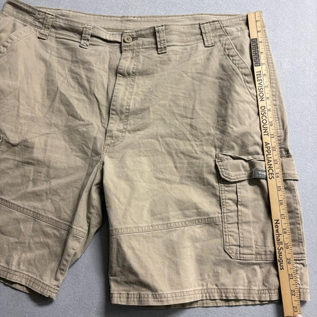 Wrangler Cargo Shorts Mens 46 Regular Tan Beige Cotton Blend Casual Outdoor