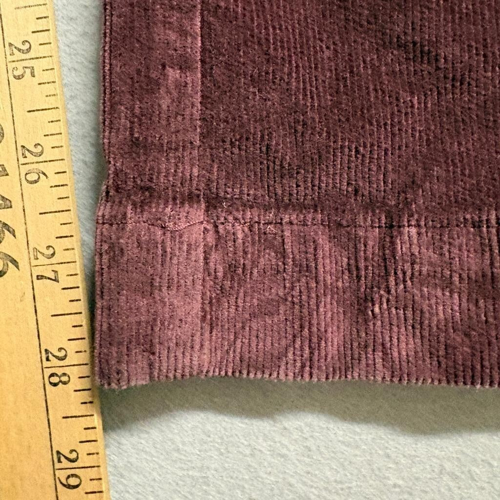 Torrid Corduroy Pants Womens Plus 16S Burgundy Purple Stretch Wide Leg Crop