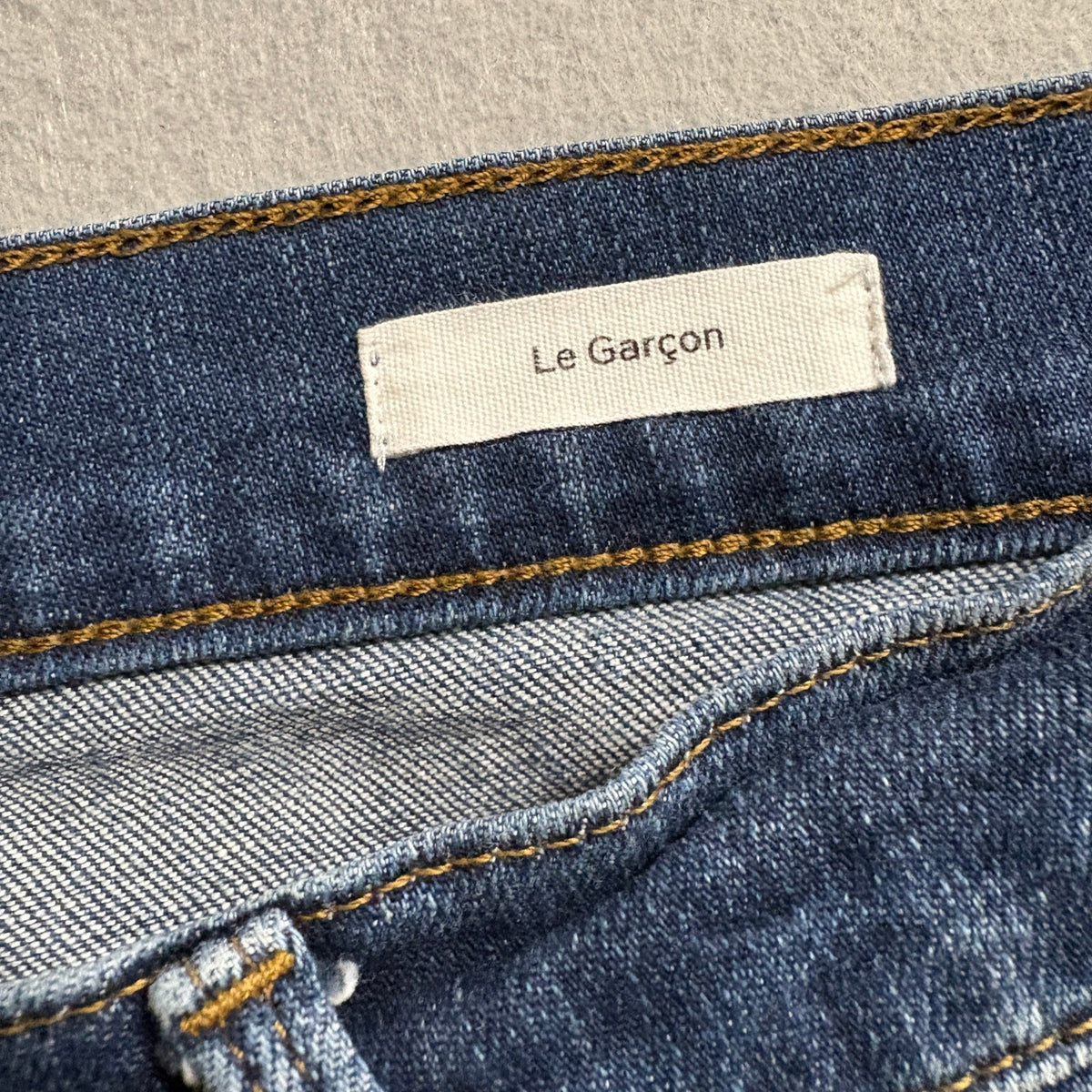 FRAME Denim Le Garcon Slim Boyfriend Jeans Size 31 Azure Medium Wash Stretch